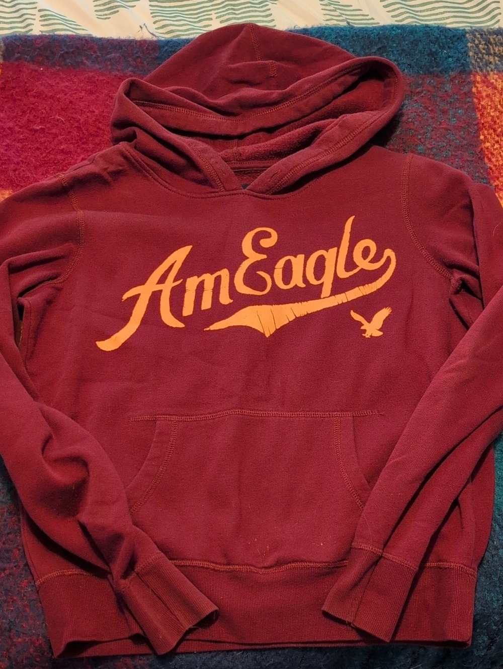 American Eagle Maroon Hoodie